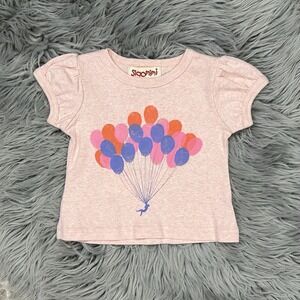 Siaomimi Girls Heather Pink Balloon Graphic Tee Size 12-18 Month ($59)